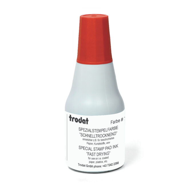 Штемпельная краска красная на спиртовой основе Trodat 7021 (25 мл)